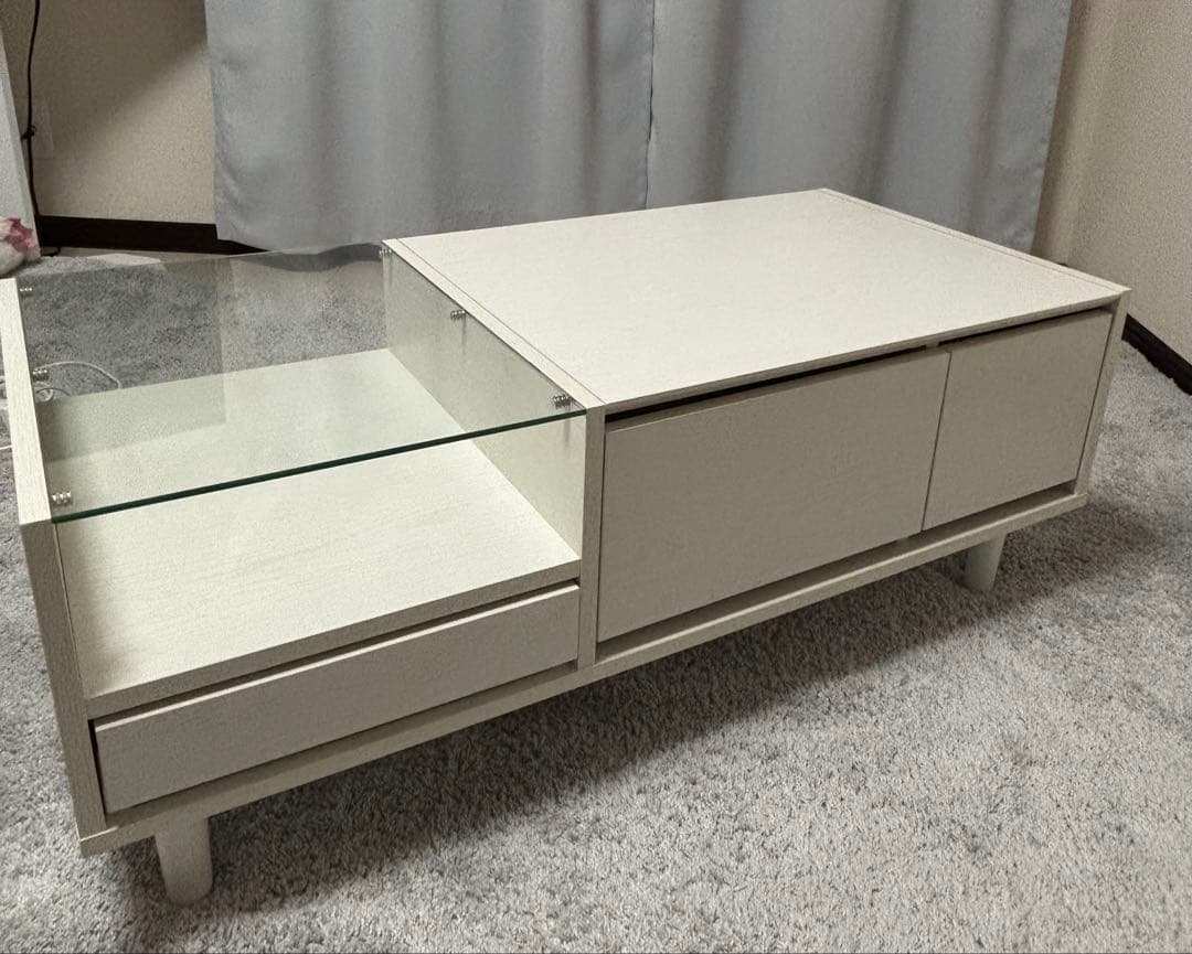 LOWYA ホワイト収納付き ドレッサーテーブル