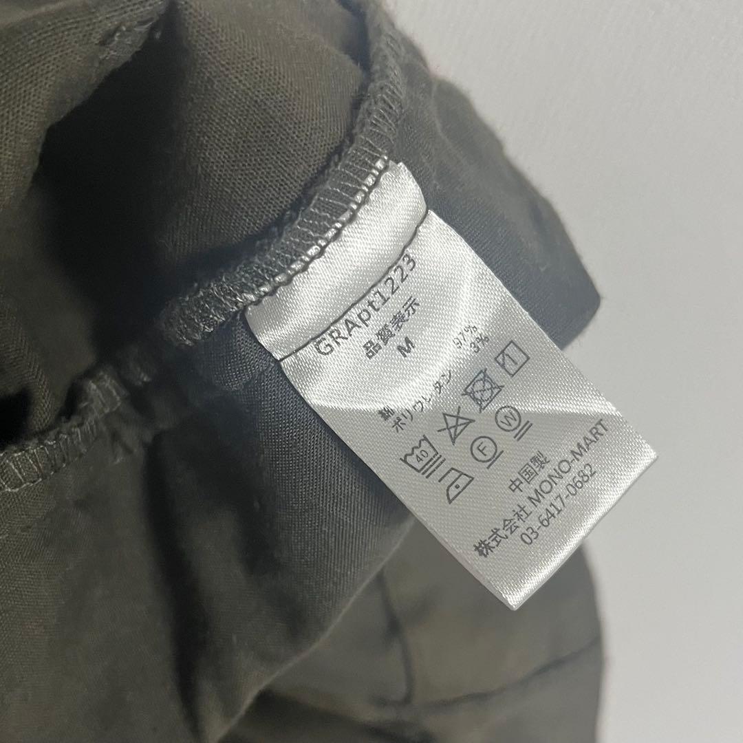 【GRANCY】ジップデザイン カーゴパンツ M カーキ