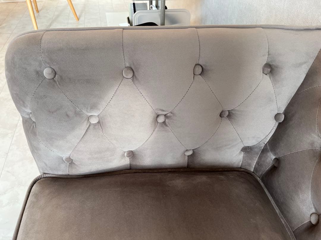 カウチソファ ベルベット調 LOWYA