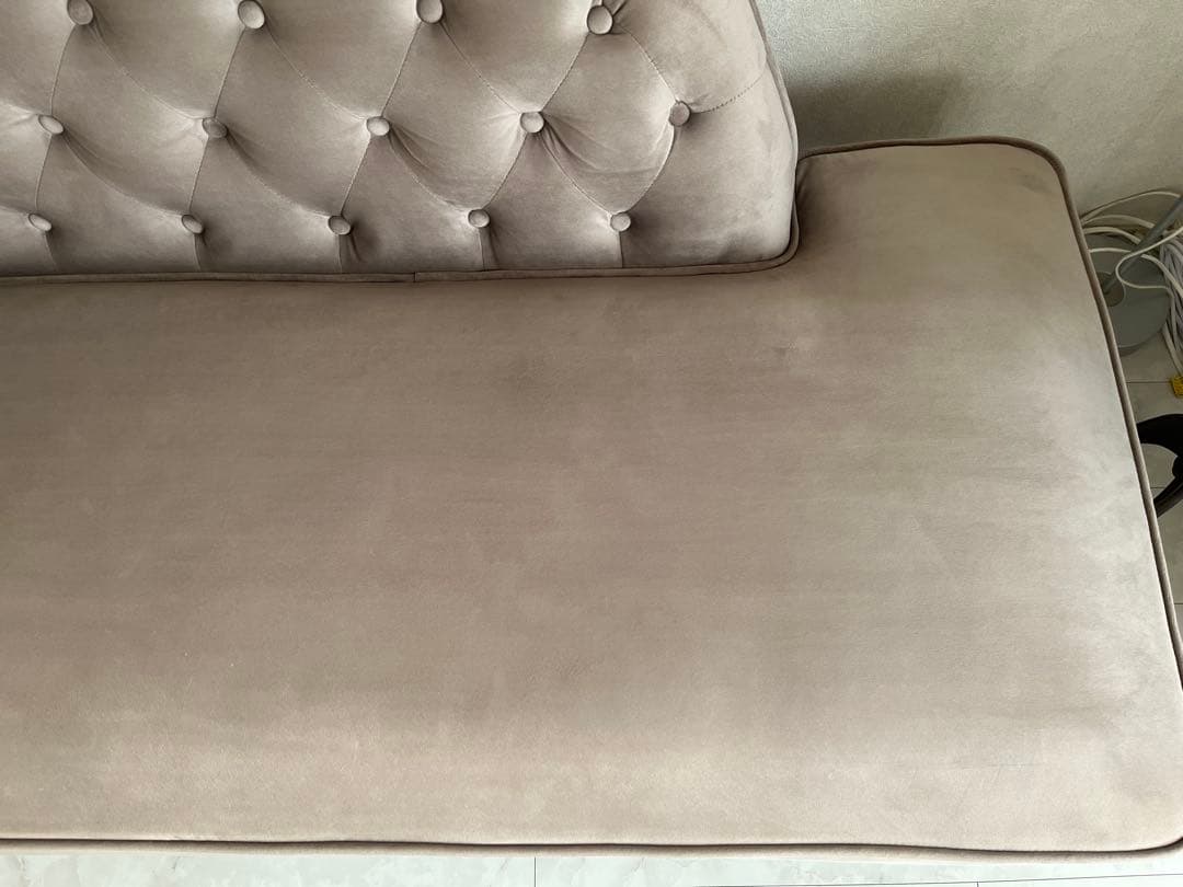 カウチソファ ベルベット調 LOWYA