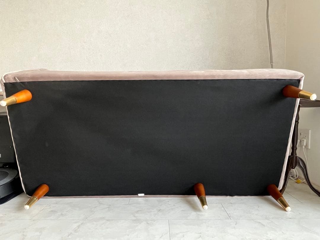 カウチソファ ベルベット調 LOWYA