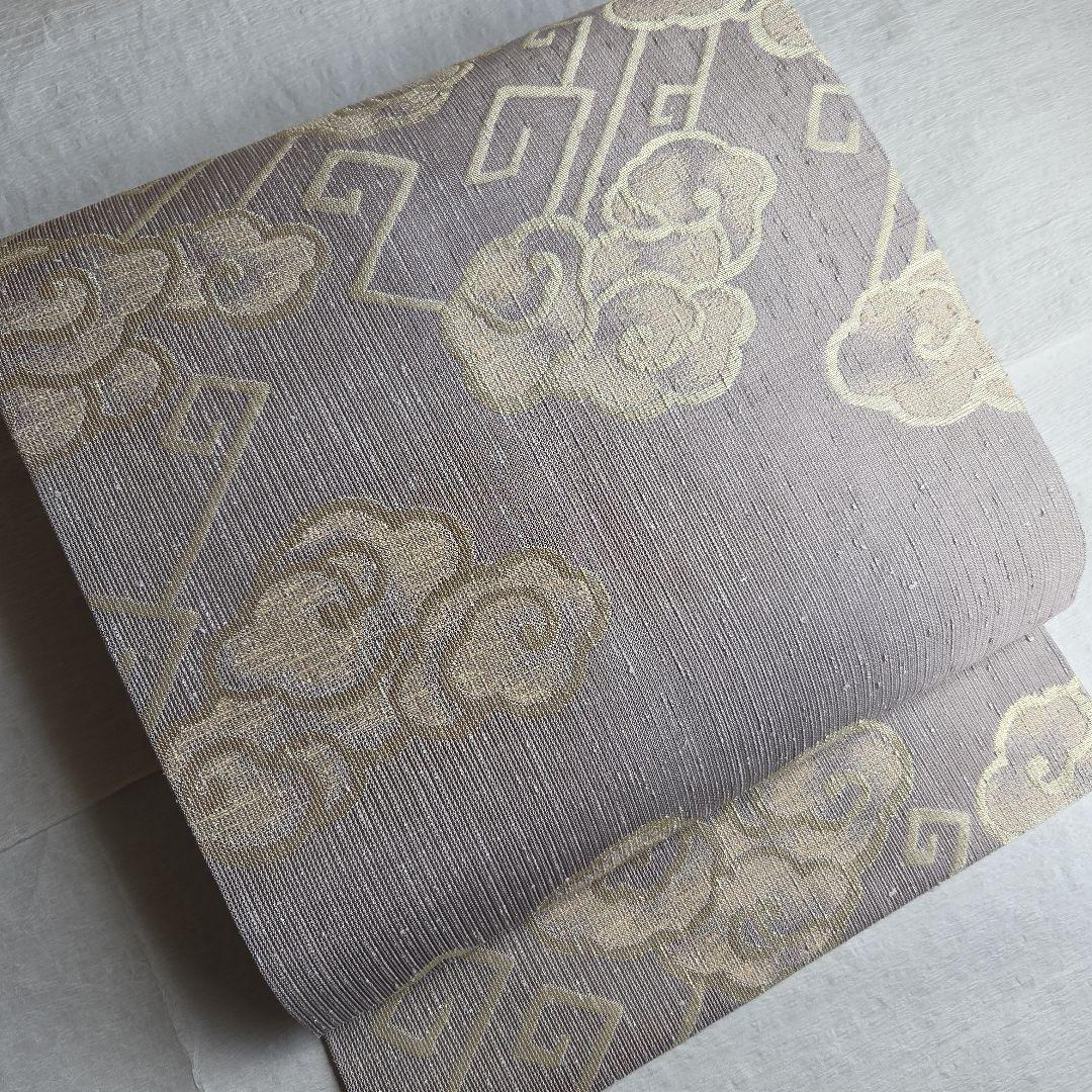 逸品を締める　洛風林　雷文の開き名古屋帯