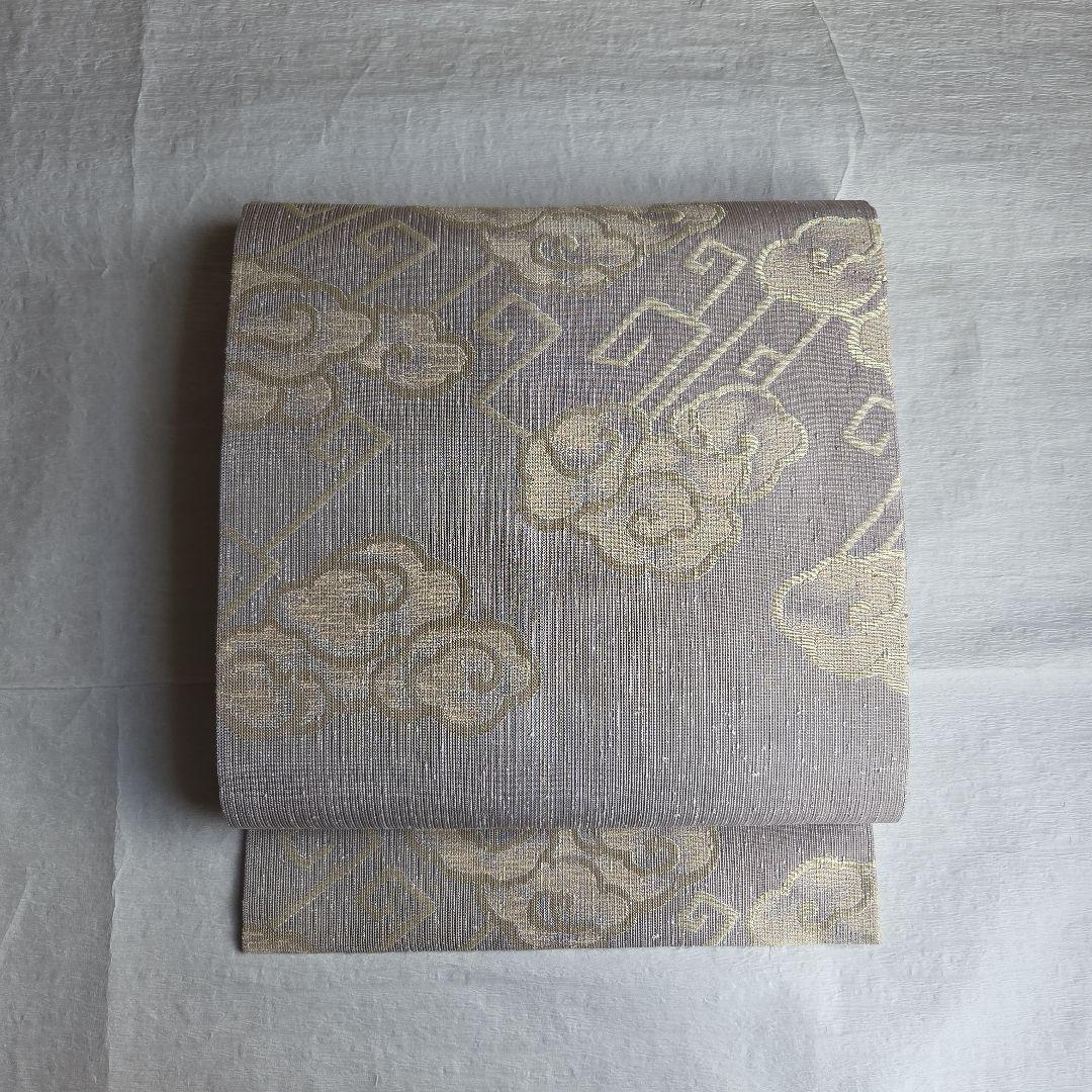 逸品を締める　洛風林　雷文の開き名古屋帯