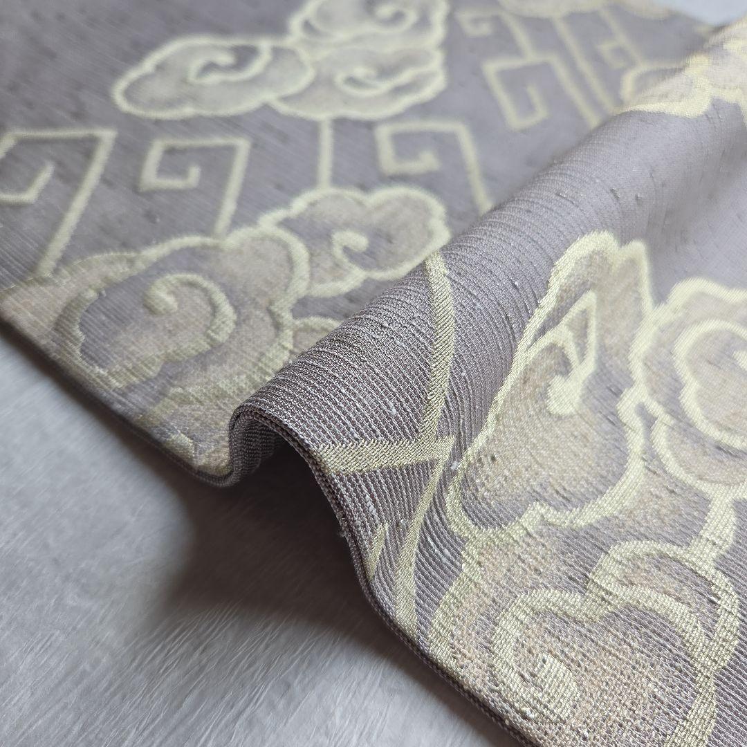 逸品を締める　洛風林　雷文の開き名古屋帯