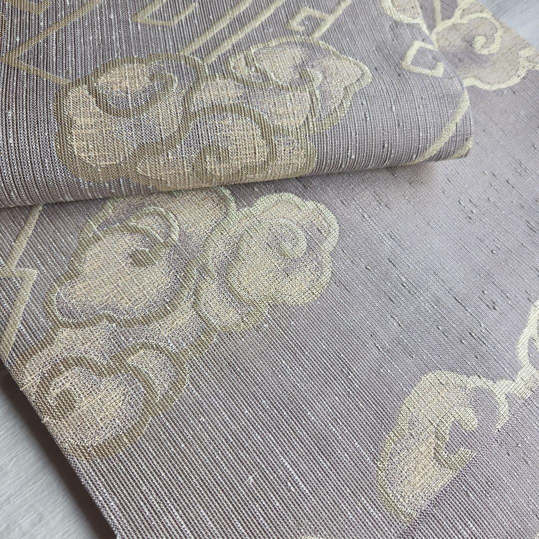 逸品を締める　洛風林　雷文の開き名古屋帯