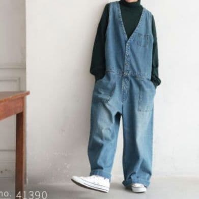 ソウルベリー　店長のデニムなサロペット　4L　オーバーオール　大きいサイズ