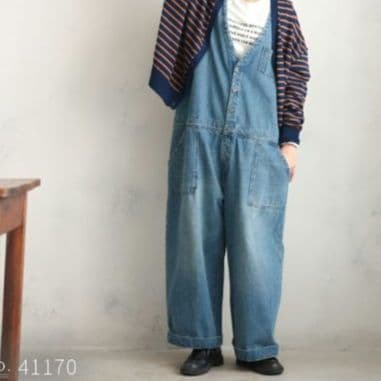 ソウルベリー　店長のデニムなサロペット　4L　オーバーオール　大きいサイズ