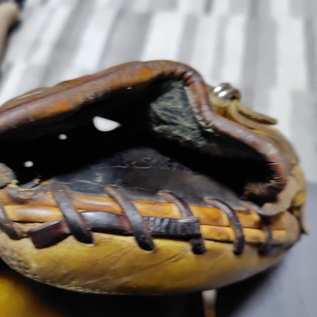 [ジャンク品]ZETT 硬式キャッチャーミット イエロー