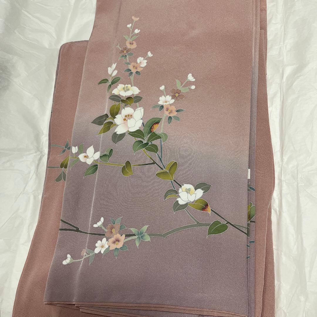 加賀友禅訪問着 ピンク 花柄