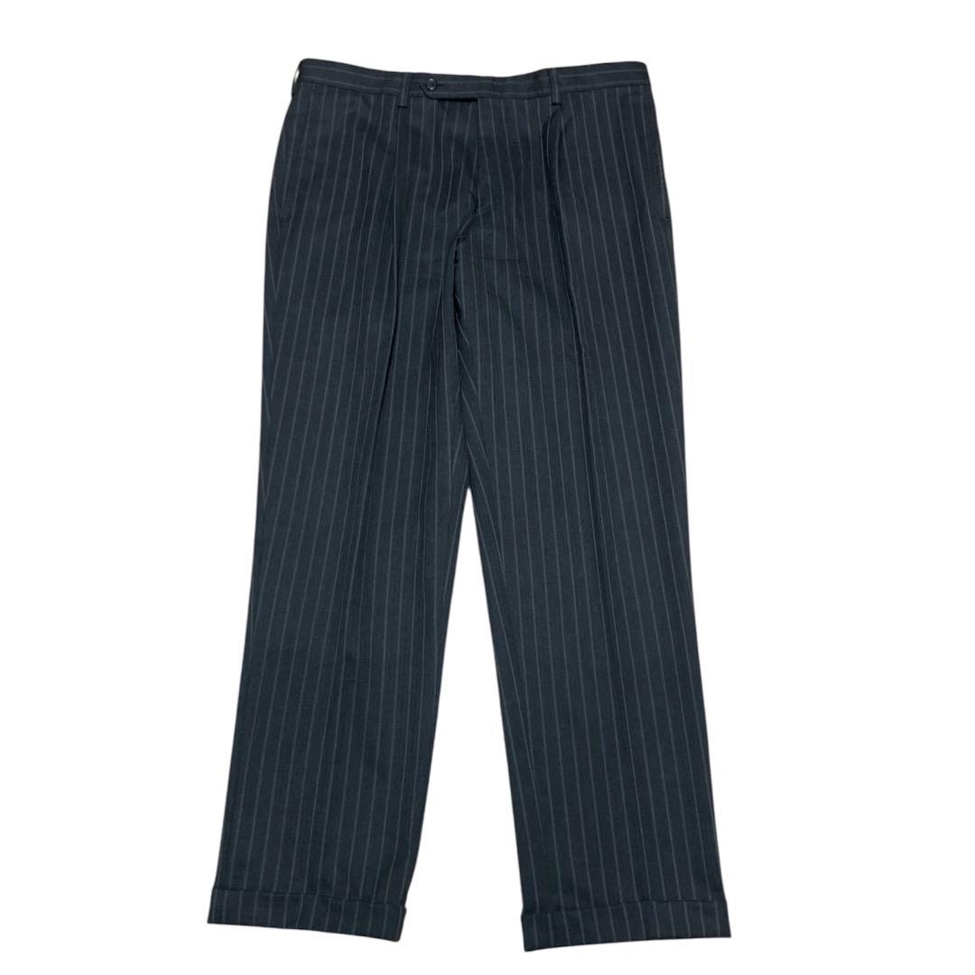 ニューヨーカー　セットアップ　ビジネススーツ　AB7 ダークグレー　ストライプ