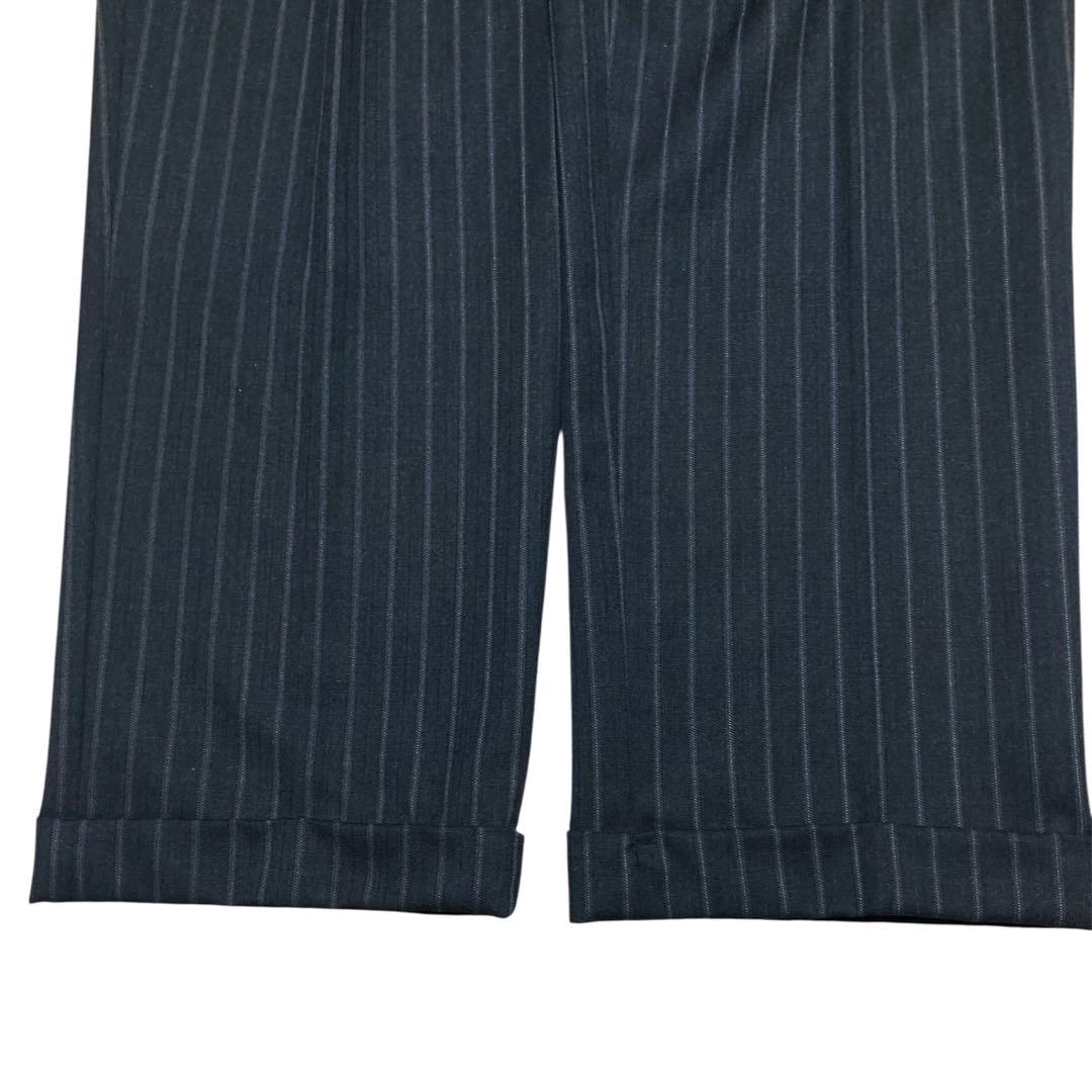 ニューヨーカー　セットアップ　ビジネススーツ　AB7 ダークグレー　ストライプ