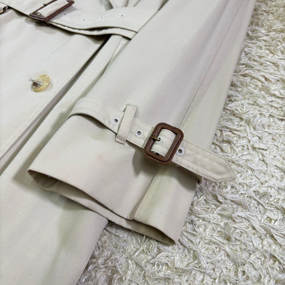 アクアスキュータム　イギリス製　ハウスチェック　ベルト　ロングトレンチコート