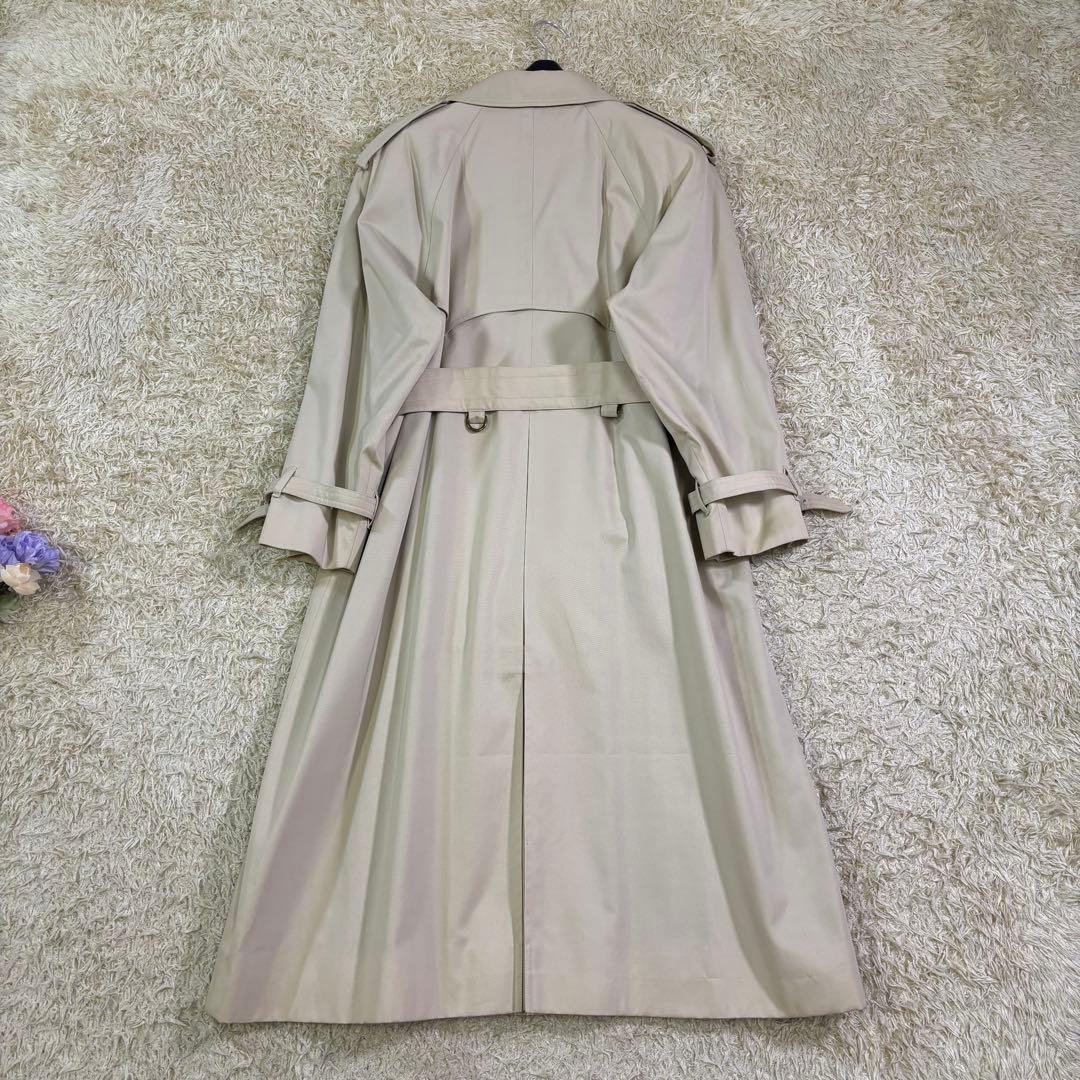 アクアスキュータム　イギリス製　ハウスチェック　ベルト　ロングトレンチコート