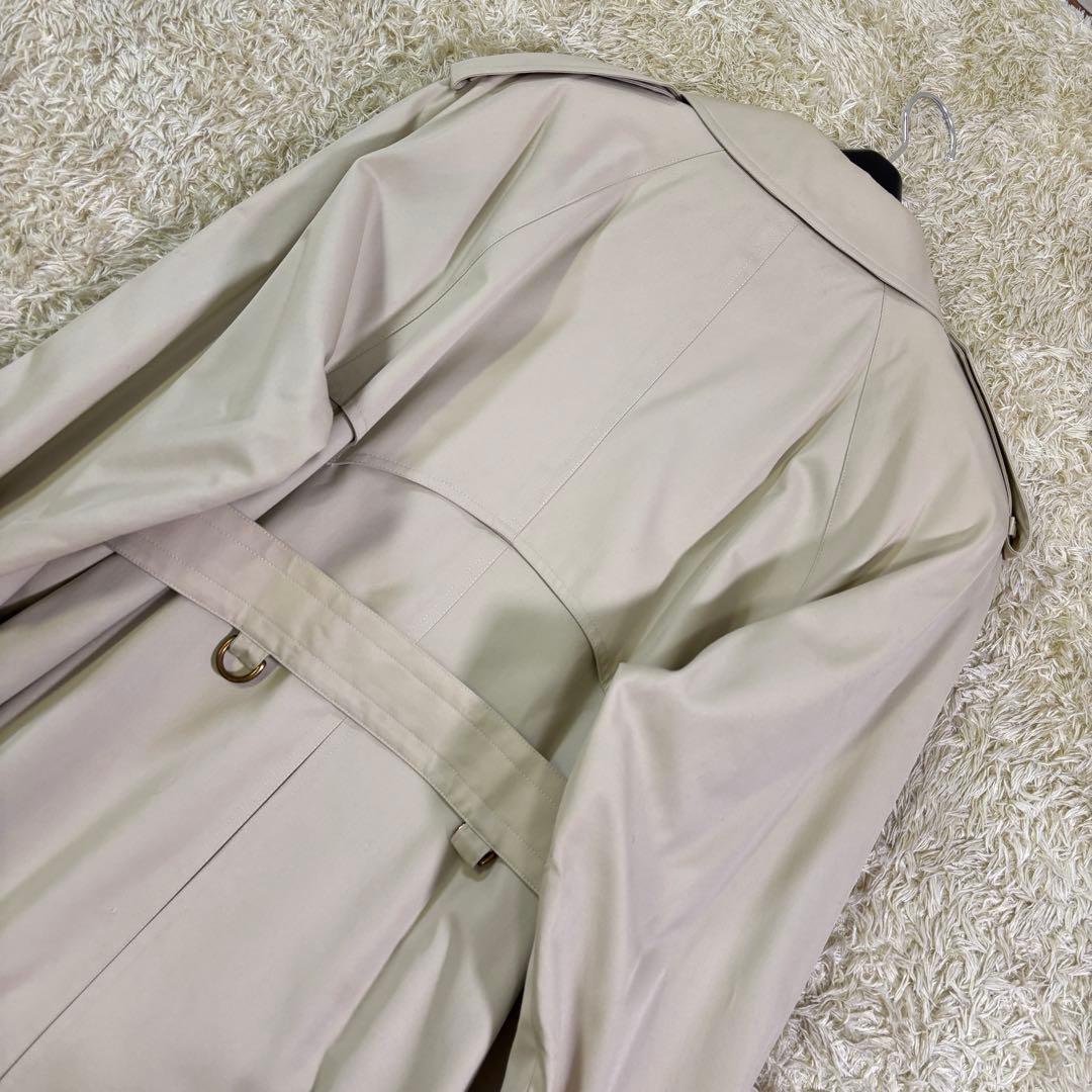 アクアスキュータム　イギリス製　ハウスチェック　ベルト　ロングトレンチコート