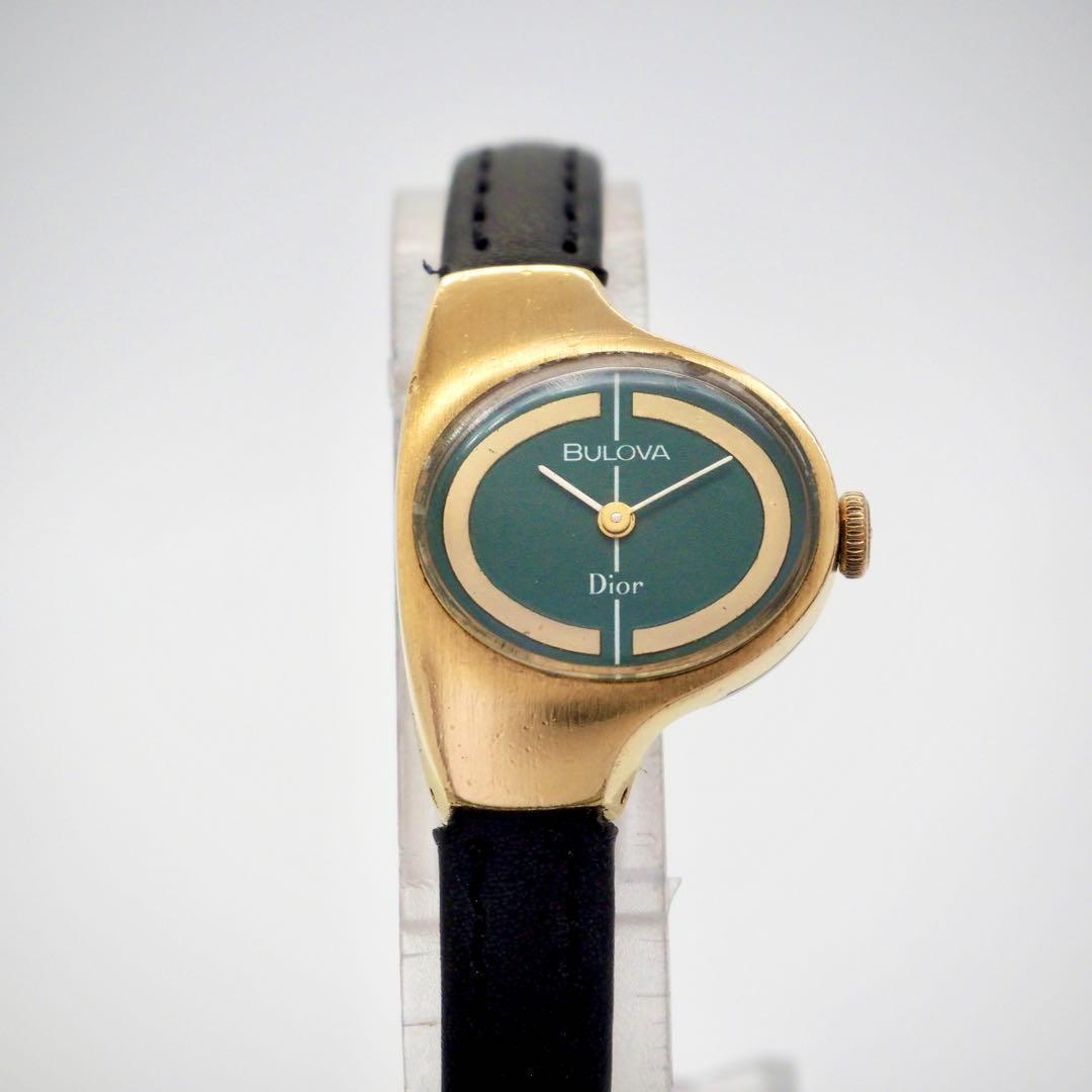 279 稼働　Dior時計　ブローバ 手巻き ヴィンテージ レディース　Wネーム