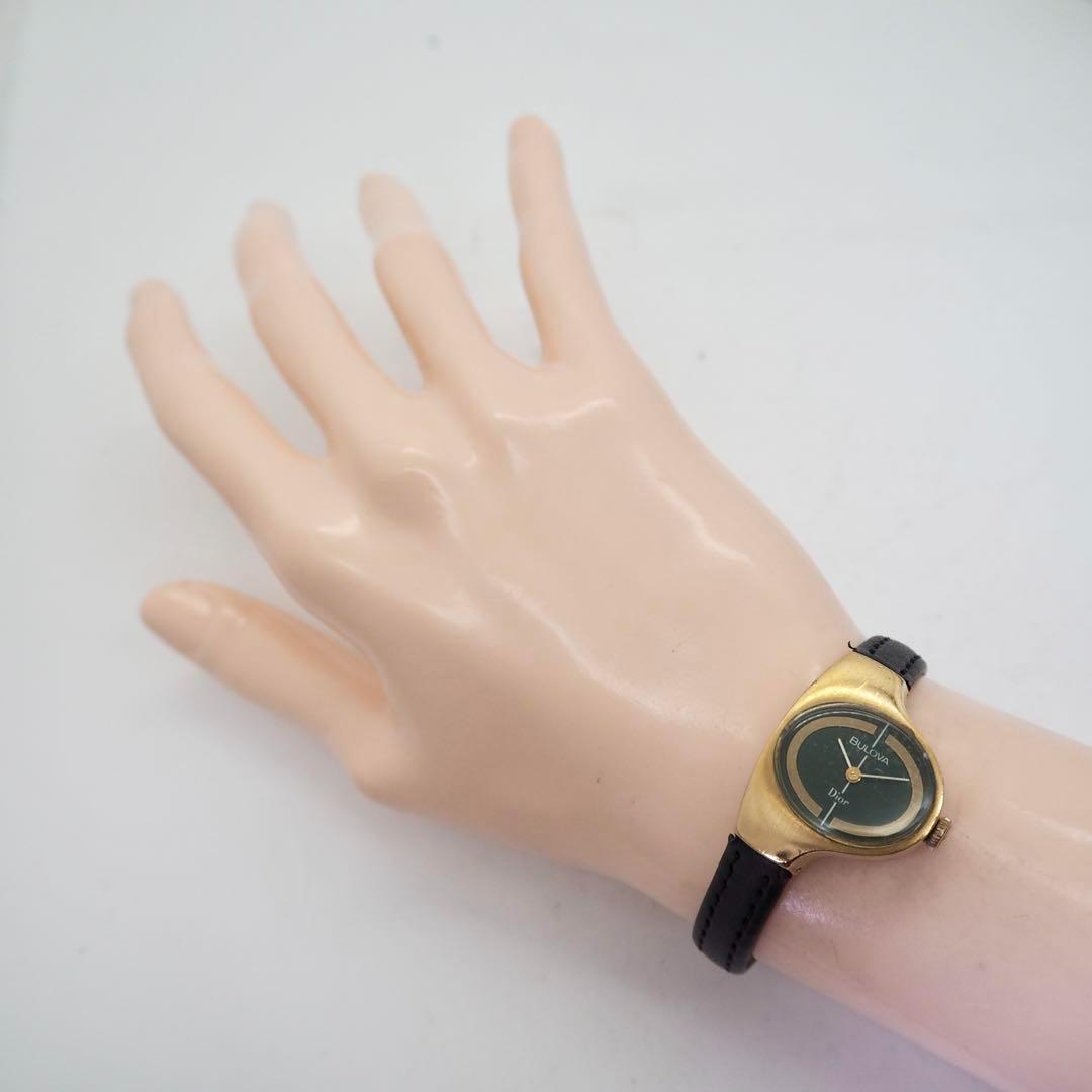 279 稼働　Dior時計　ブローバ 手巻き ヴィンテージ レディース　Wネーム