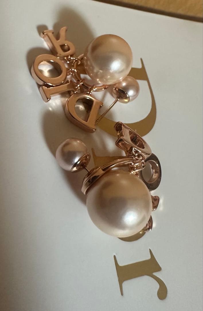 Dior ピアス ピンクゴールド