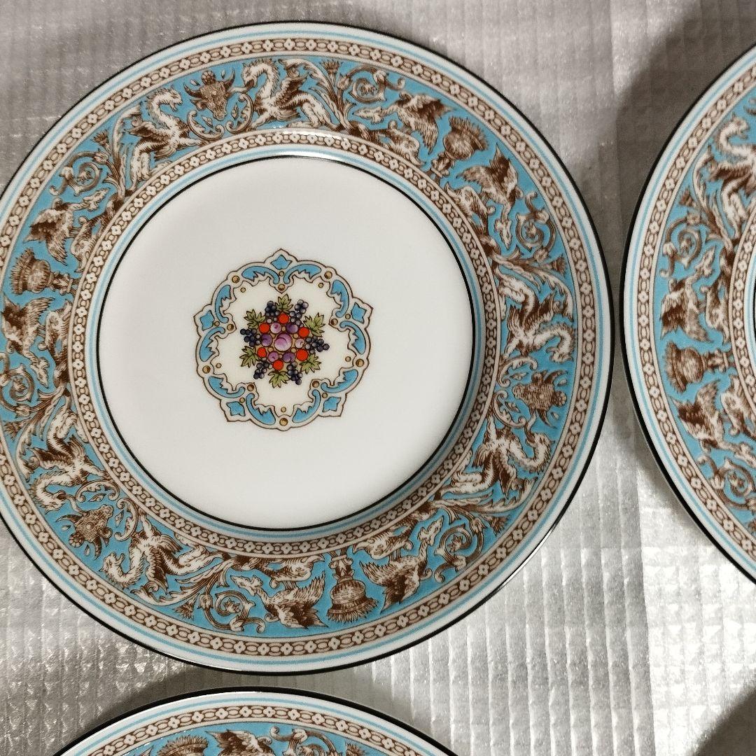 ウェッジウッド フロレンティナー　ターコイズ 皿 黒壺　4枚セット