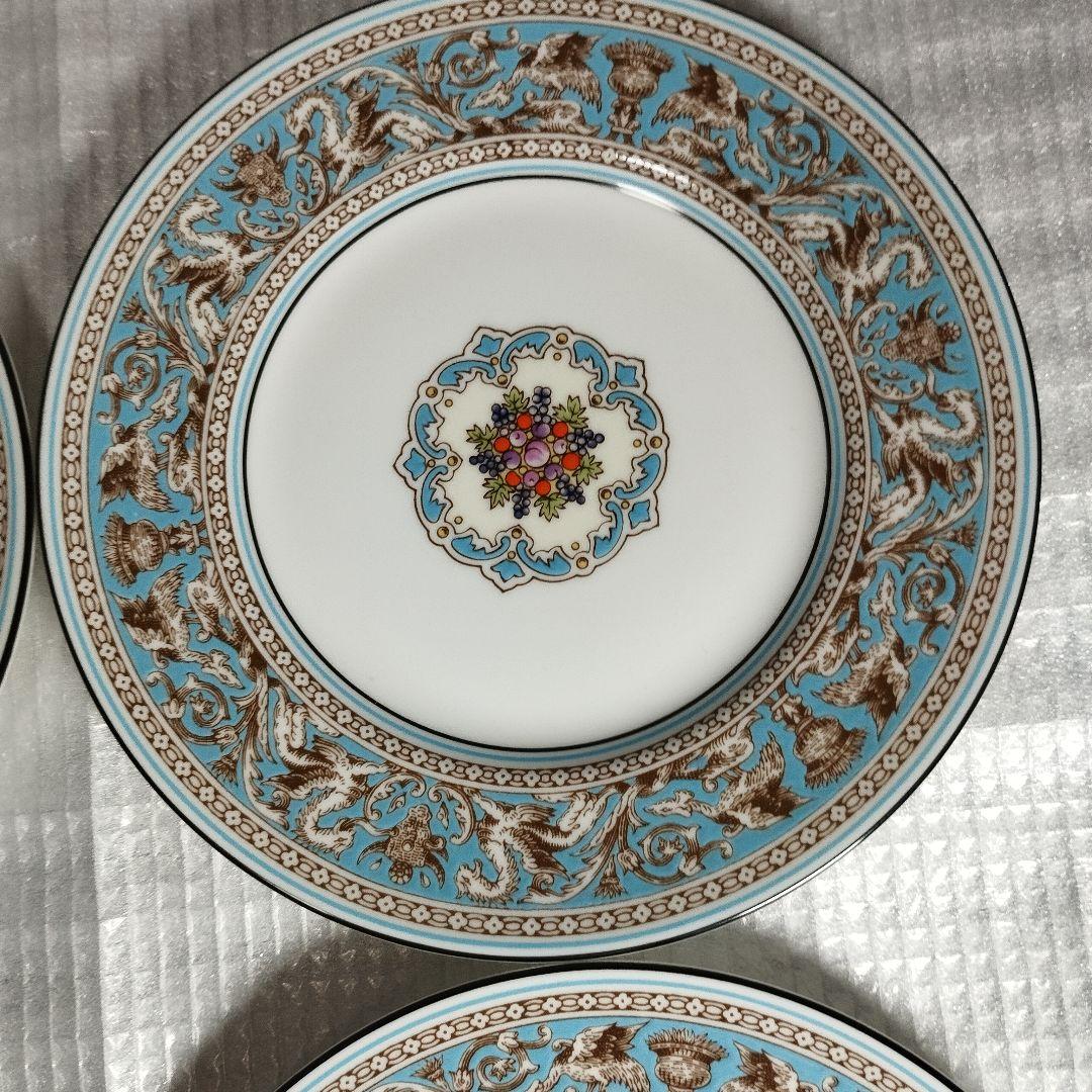 ウェッジウッド フロレンティナー　ターコイズ 皿 黒壺　4枚セット