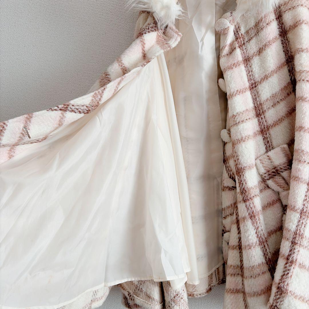 LIZ LISA ポンチョ　ケープコート　アウター　上着　ファー付フード　裏地付