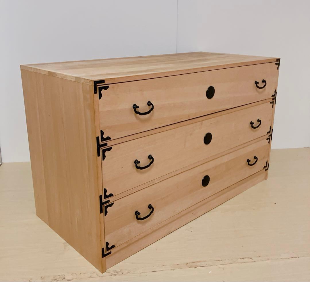 桐箪笥　桐タンス 3段　着物たんす　和装　収納　幅94.5×高さ57×奥行き44