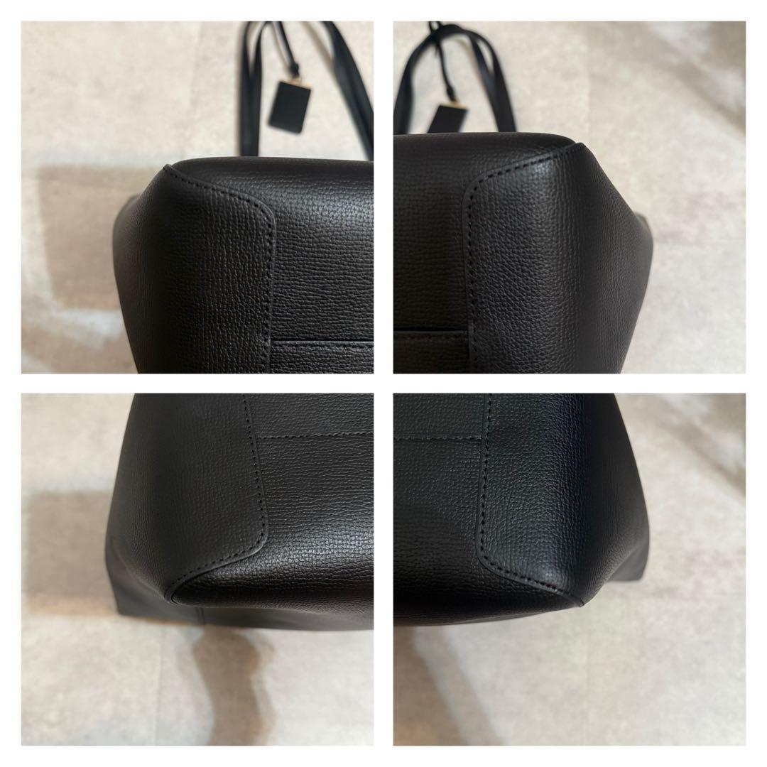 kate spade 黒 レザートートバッグ