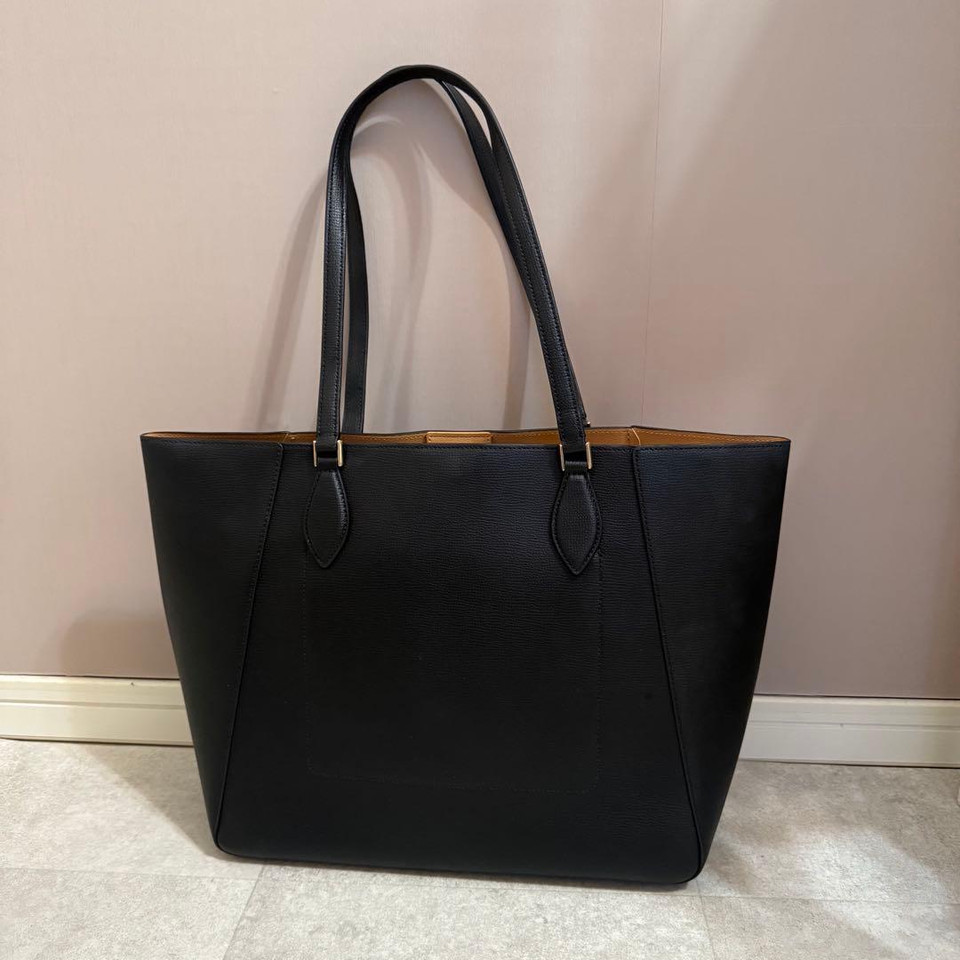 kate spade 黒 レザートートバッグ