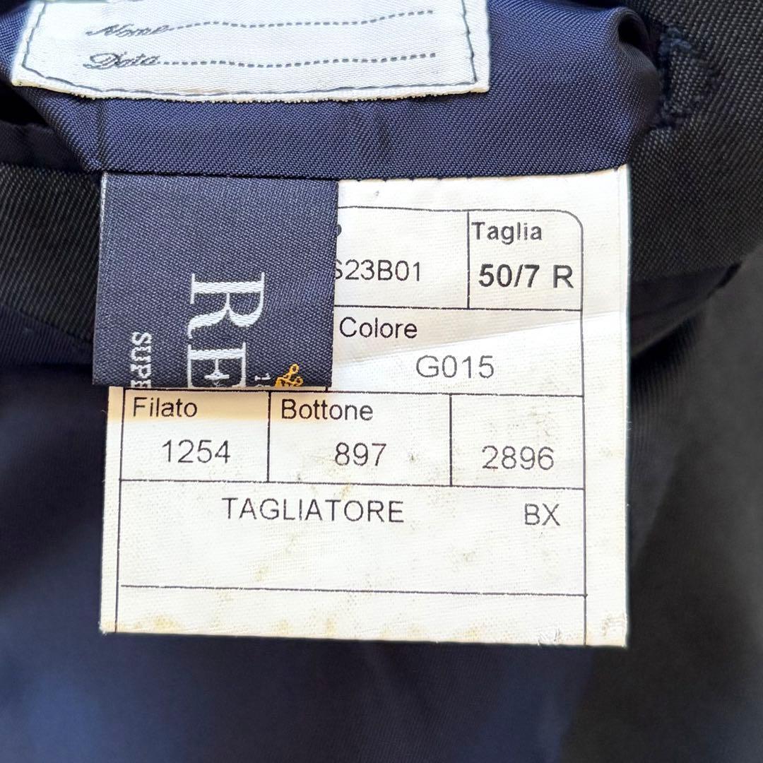 <美品>TAGLIATORE REDA ネイビー ウール スーツ サイズ50