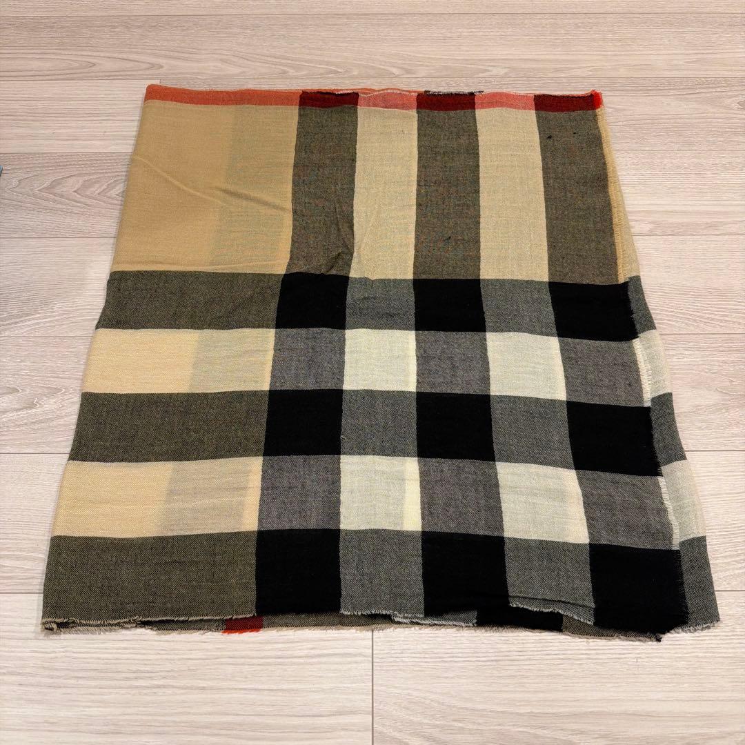 バーバリー ロンドン メガチェック 大判 ストール マフラー　100%カシミヤ