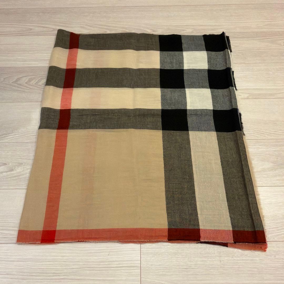 バーバリー ロンドン メガチェック 大判 ストール マフラー　100%カシミヤ