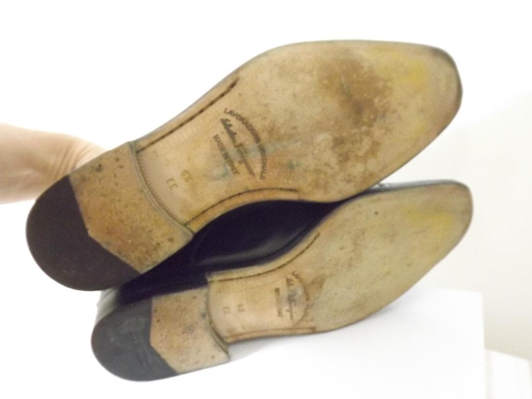 サルヴァトーレ・フェラガモ イタリア製 レザー ストレートチップ 革靴 24.5