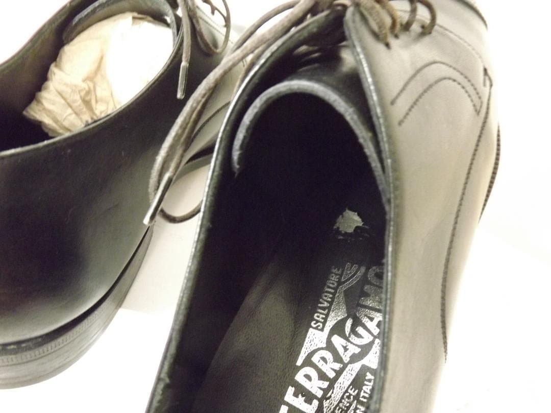 サルヴァトーレ・フェラガモ イタリア製 レザー ストレートチップ 革靴 24.5