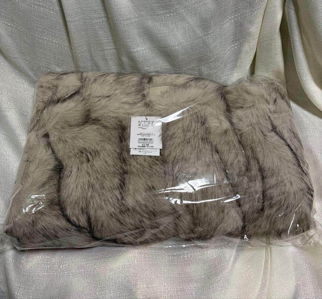 NICE CLAUP ミドルフェイクファーコート