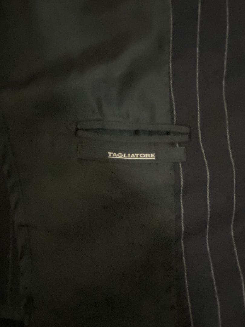 TAGLIATORE ネイビー ストライプ ビジネススーツ 48サイズ