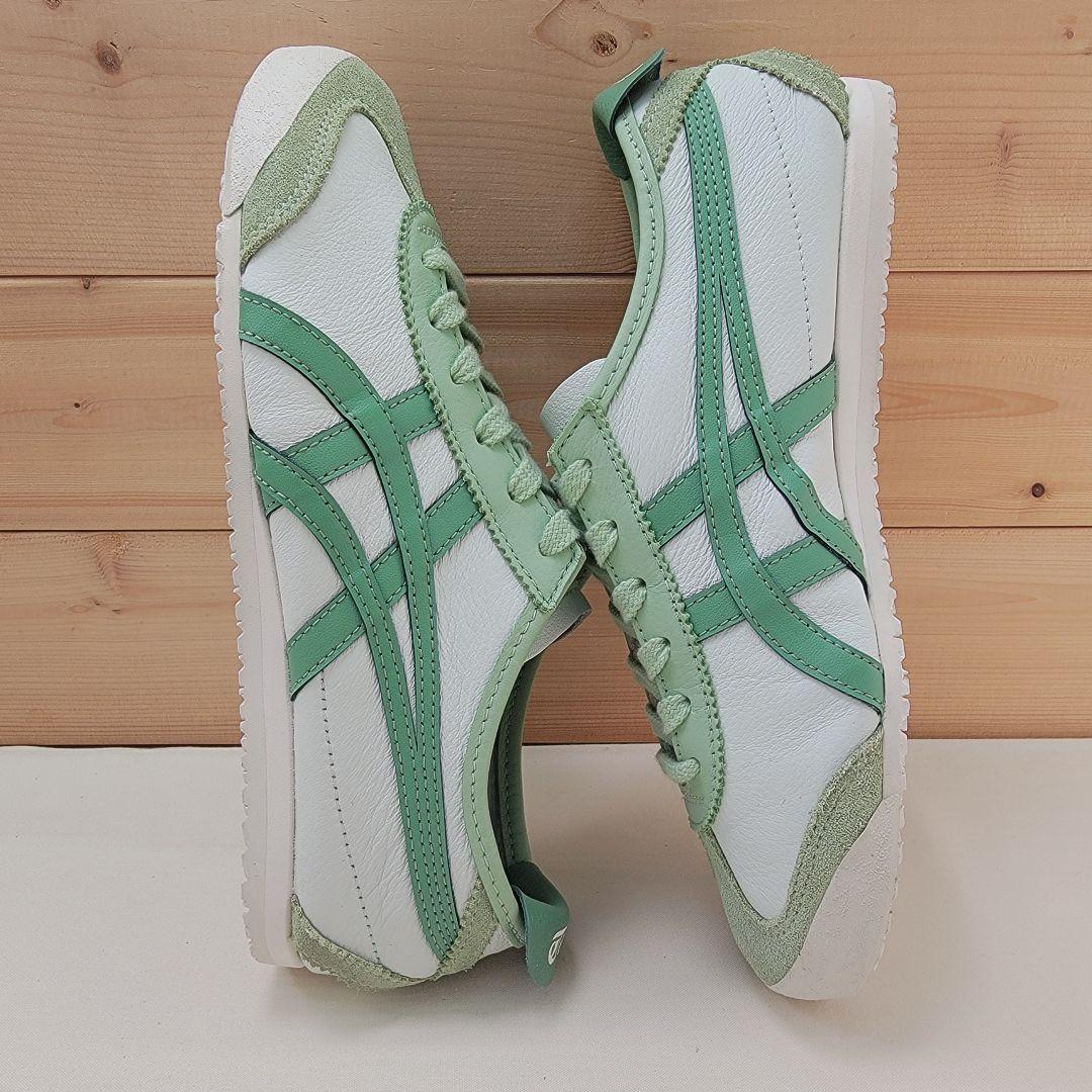 オニツカタイガー メキシコ66 レザー グリーン 24.5cm