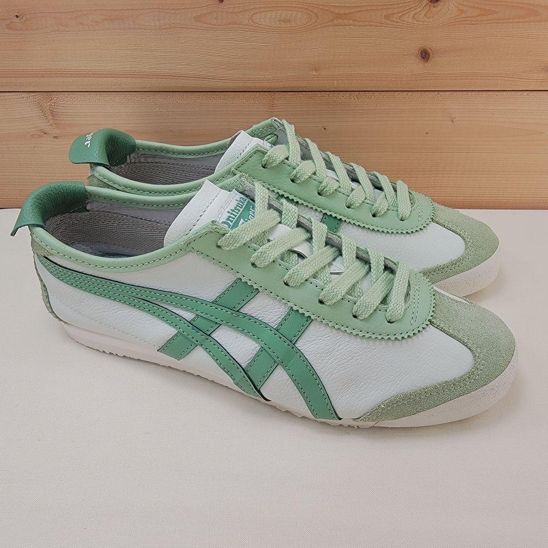 オニツカタイガー メキシコ66 レザー グリーン 24.5cm