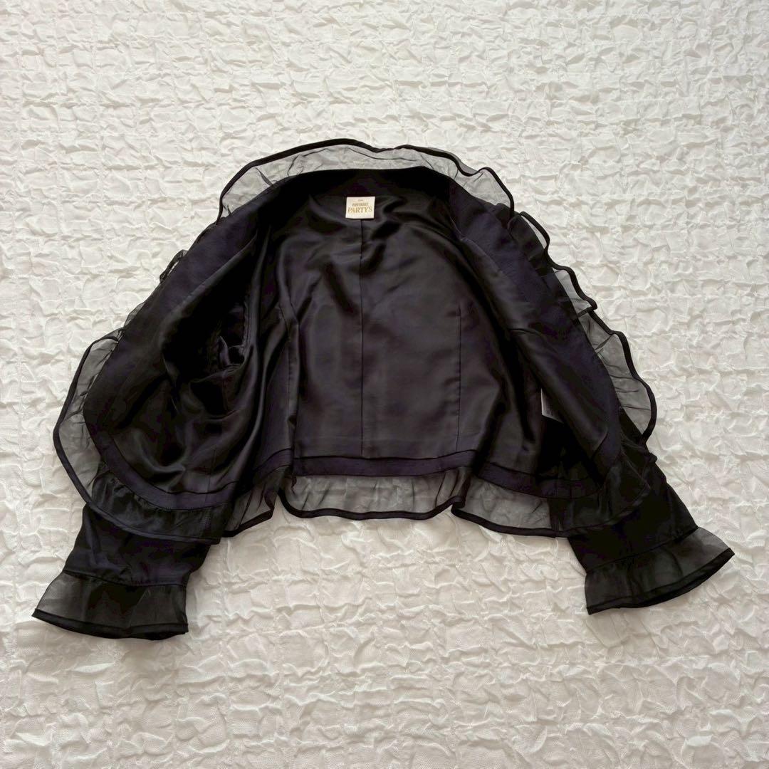 プレフェランス 花柄ノースリーブワンピース ジャケット 44 大きいサイズ