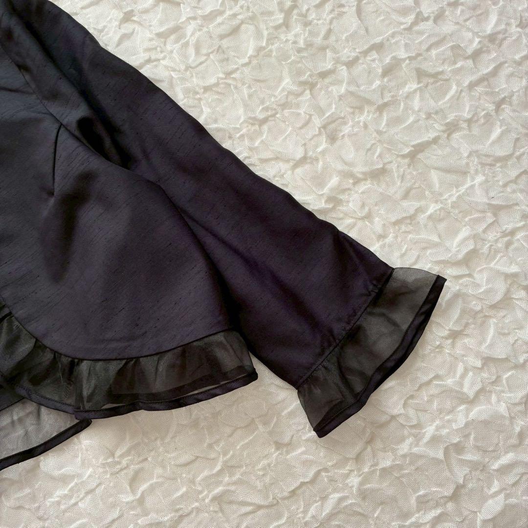 プレフェランス 花柄ノースリーブワンピース ジャケット 44 大きいサイズ