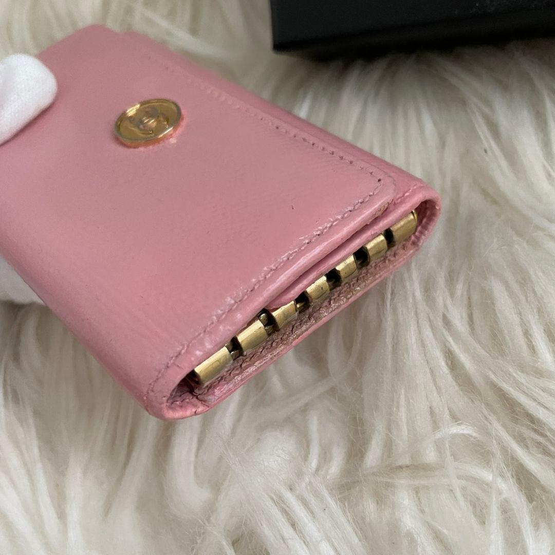 シャネル CHANEL キーケース カードケース ココマーク ピンク