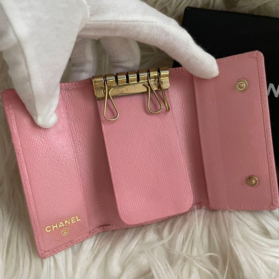 シャネル CHANEL キーケース カードケース ココマーク ピンク