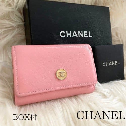 シャネル CHANEL キーケース カードケース ココマーク ピンク