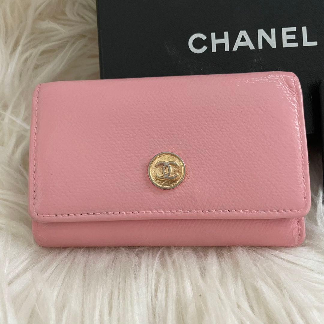 シャネル CHANEL キーケース カードケース ココマーク ピンク