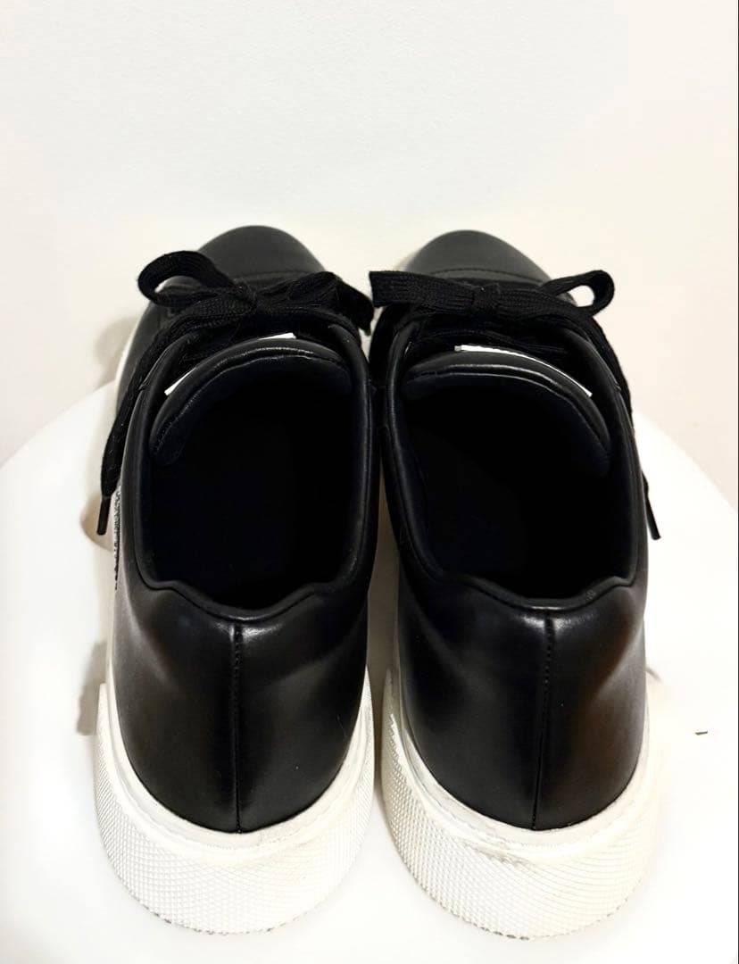 美品 miu miu ミュウミュウ グリッターブラックレザー スニーカー