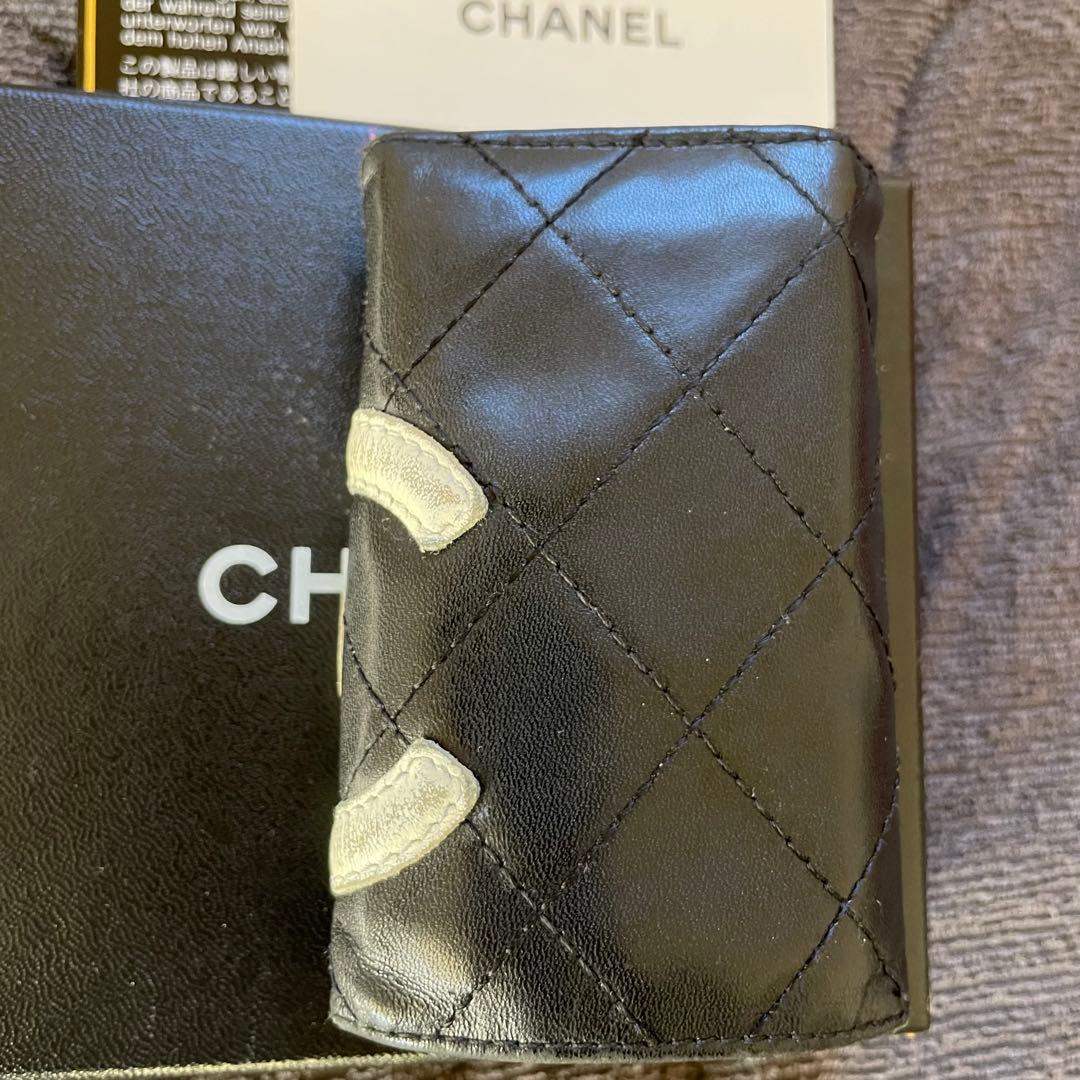 週末限定割★CHANEL カンボンライン キーケース ブラック