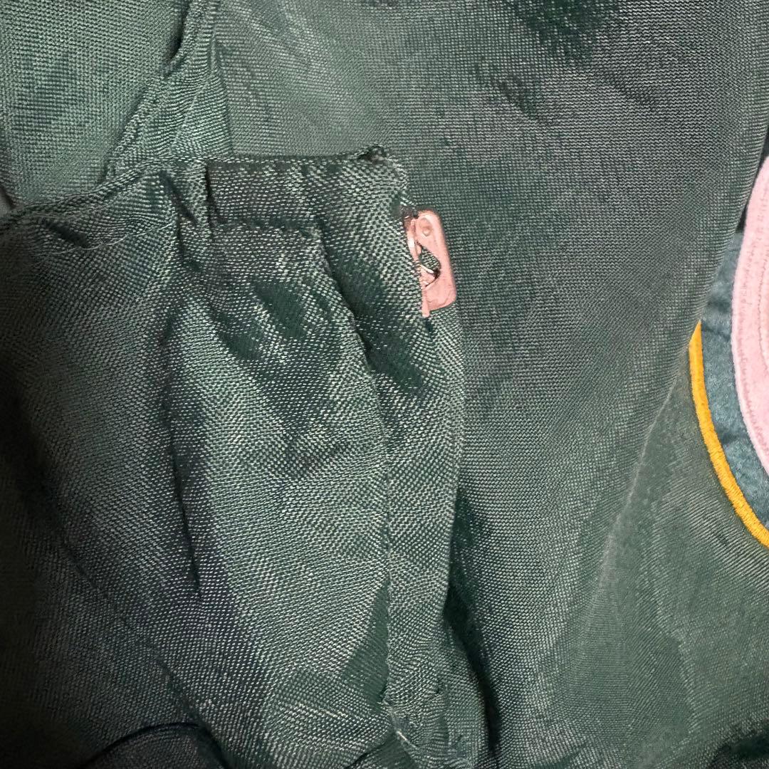 【90s】 NFLパッカーズロゴアスレチッ クナイロンジャケット刺繍グリーンL相