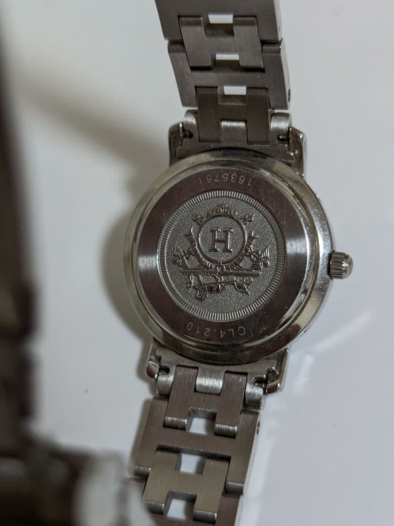 エルメス HERMES クリッパー ネイビー 腕時計