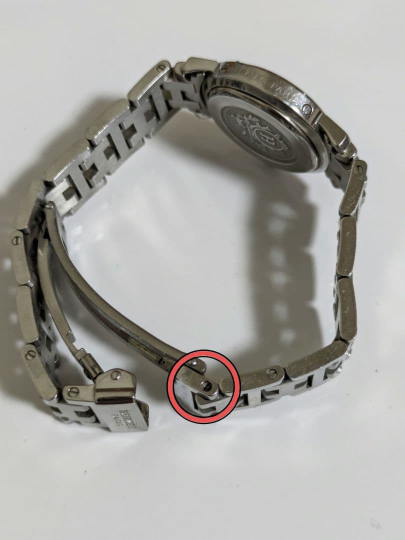 エルメス HERMES クリッパー ネイビー 腕時計