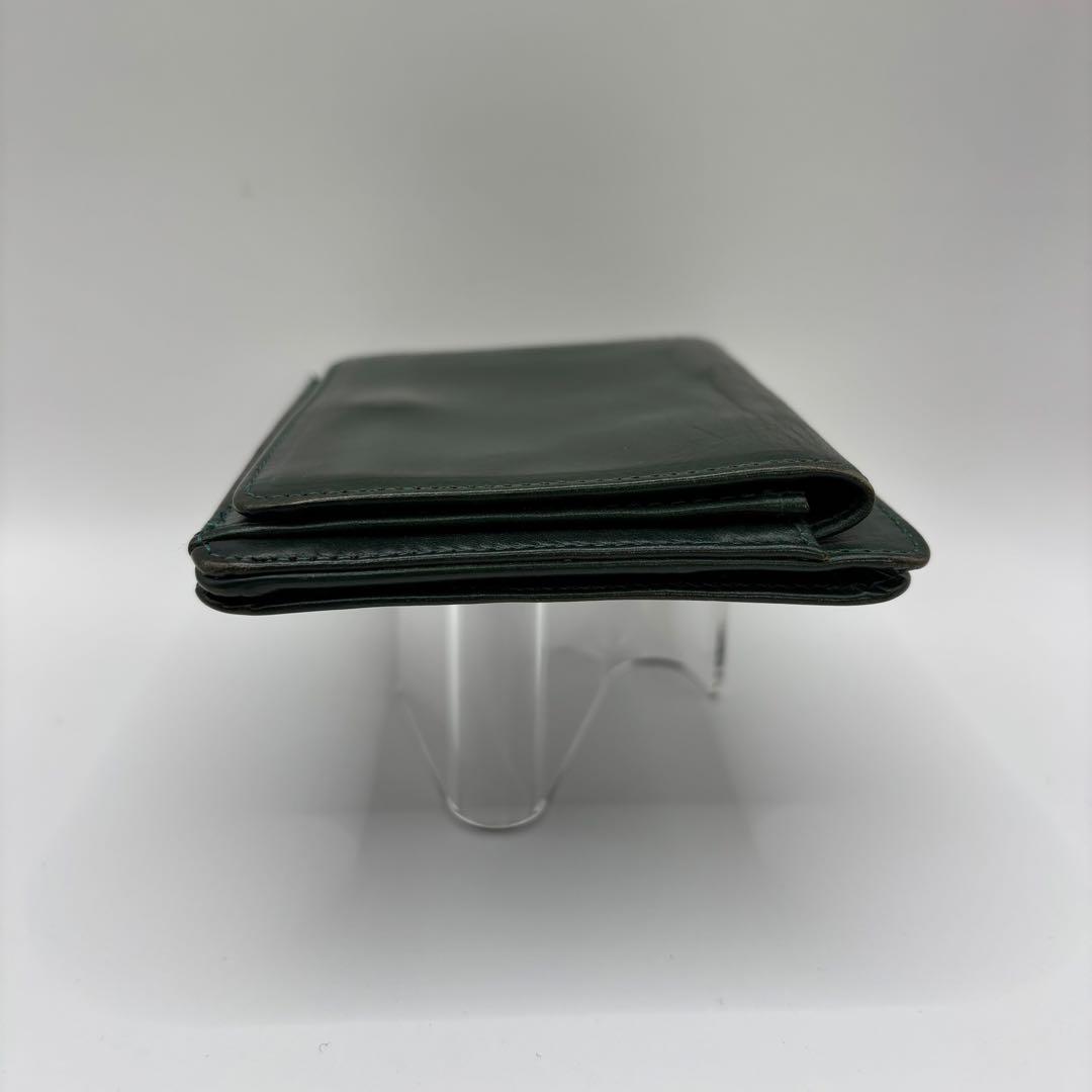 GLEN 二つ折り財布　マネークリップ　グリーン　レザー　財布　革