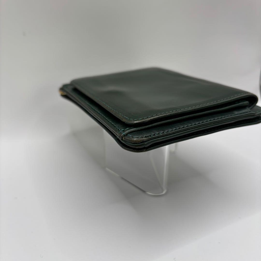 GLEN 二つ折り財布　マネークリップ　グリーン　レザー　財布　革