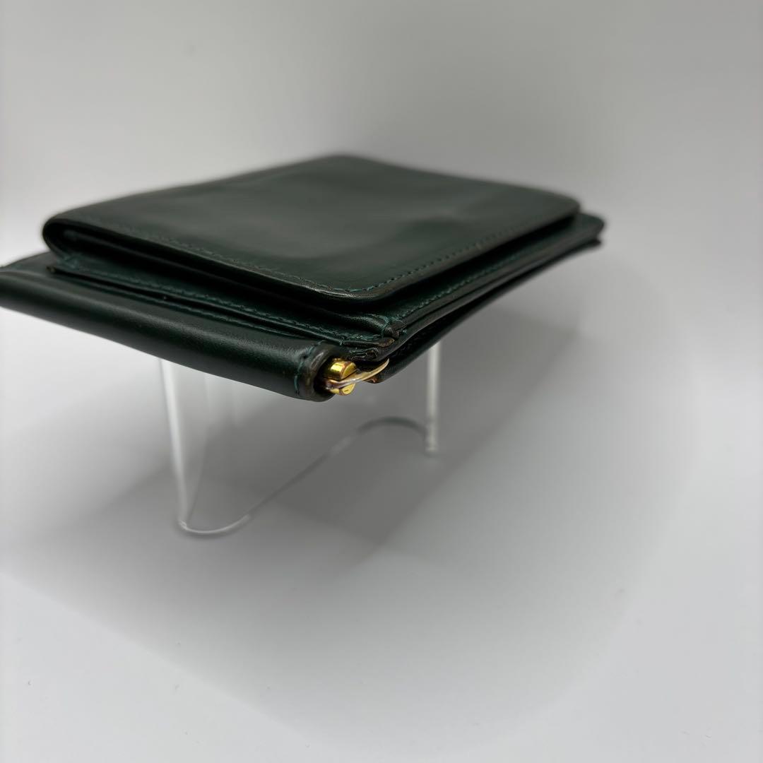 GLEN 二つ折り財布　マネークリップ　グリーン　レザー　財布　革